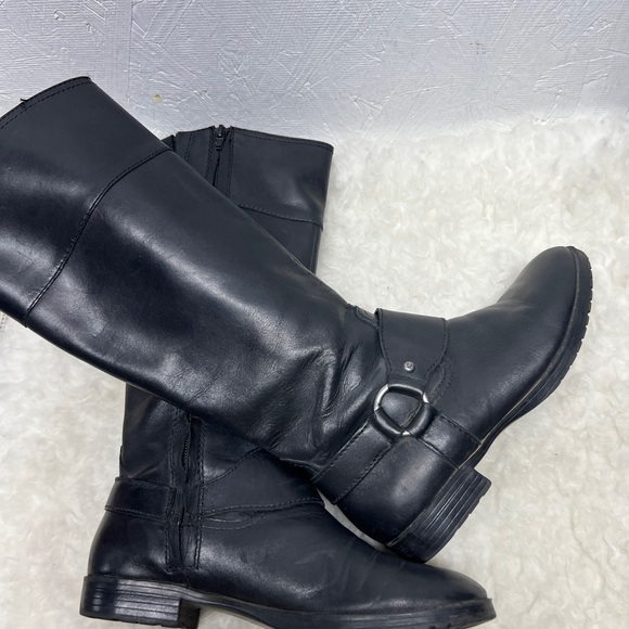 Ralph Lauren Sulita black Womens leather tall Boots Size 6.5B - Picture 5 of 10